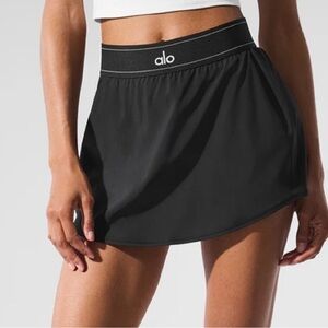 ALO Yoga Black match point tennis Skirt